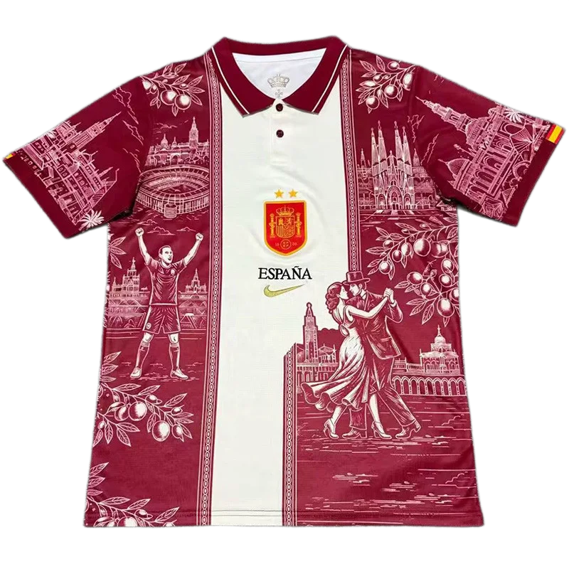 2026-27 Spain Special Edition Red Polo Soccer Jersey