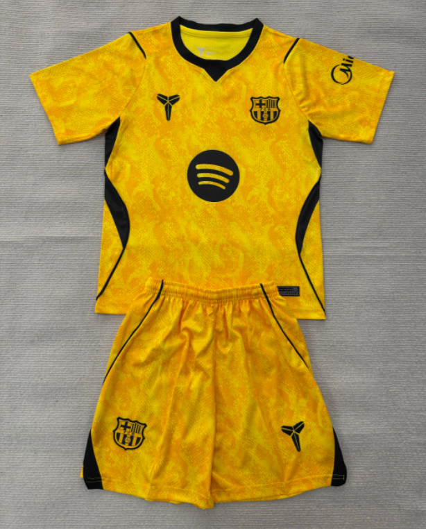 2026-27 Kids Barcelona Yellow Special Edition Soccer Jersey