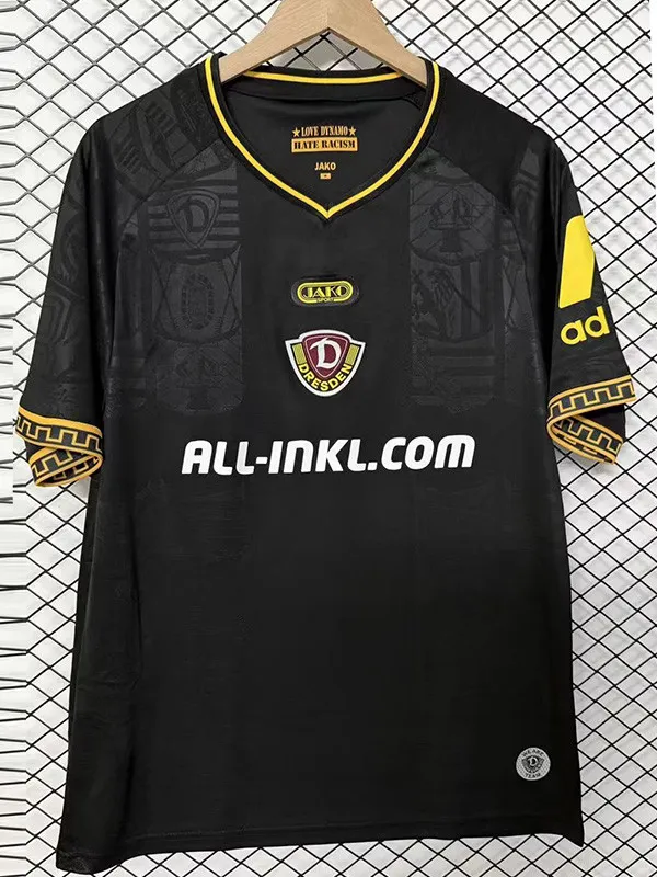 2025-26 Mens Dynamo Dresden Away Black Soccer Jersey