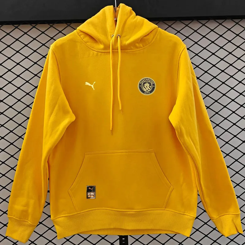2026-27 Mens Manchester City Yellow Hoody 黄色(加绒)