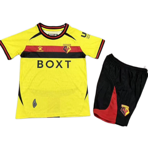 2026-27 Kids Watford Home Yellow Soccer Jersey