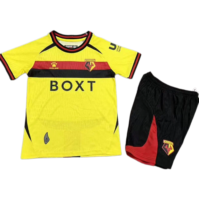 2026-27 Kids Watford Home Yellow Soccer Jersey