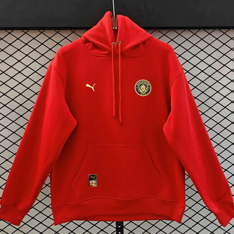 2026-27 Mens Manchester City Red Hoody 红色(加绒)