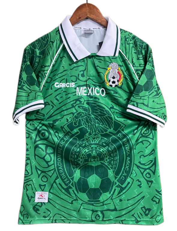 1997 Mexico  Green Retro Soccer Jersey