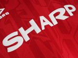 1992-94 Manchester United Home Long Sleeve Retro Soccer Jersey