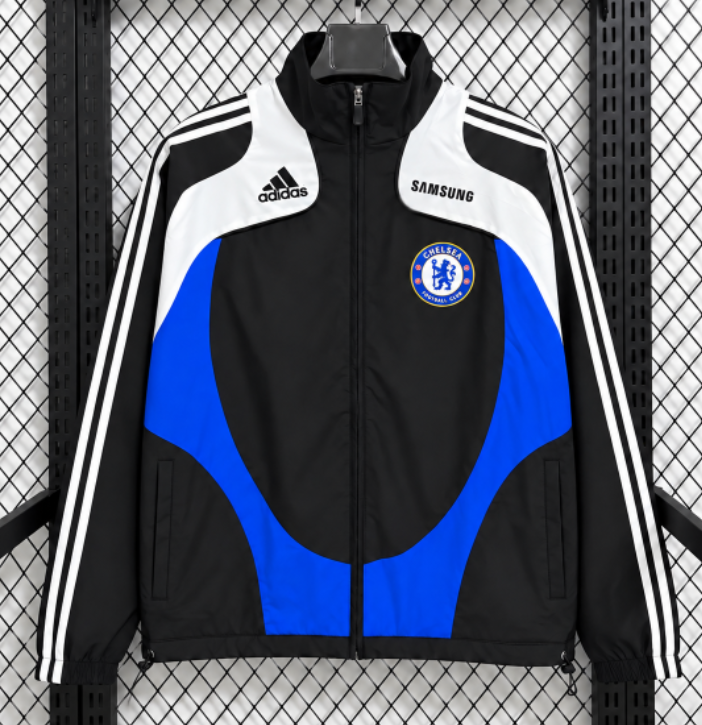 2008-09 Mens Chelsea Black Retro Windbreaker