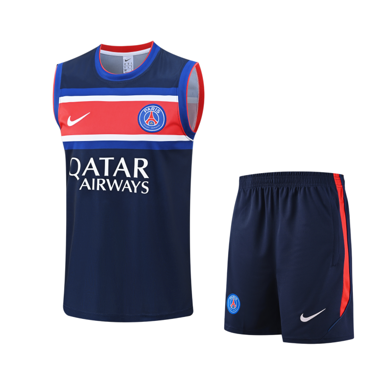 2026-27 PSG Navy Blue Vest Training Short Suit