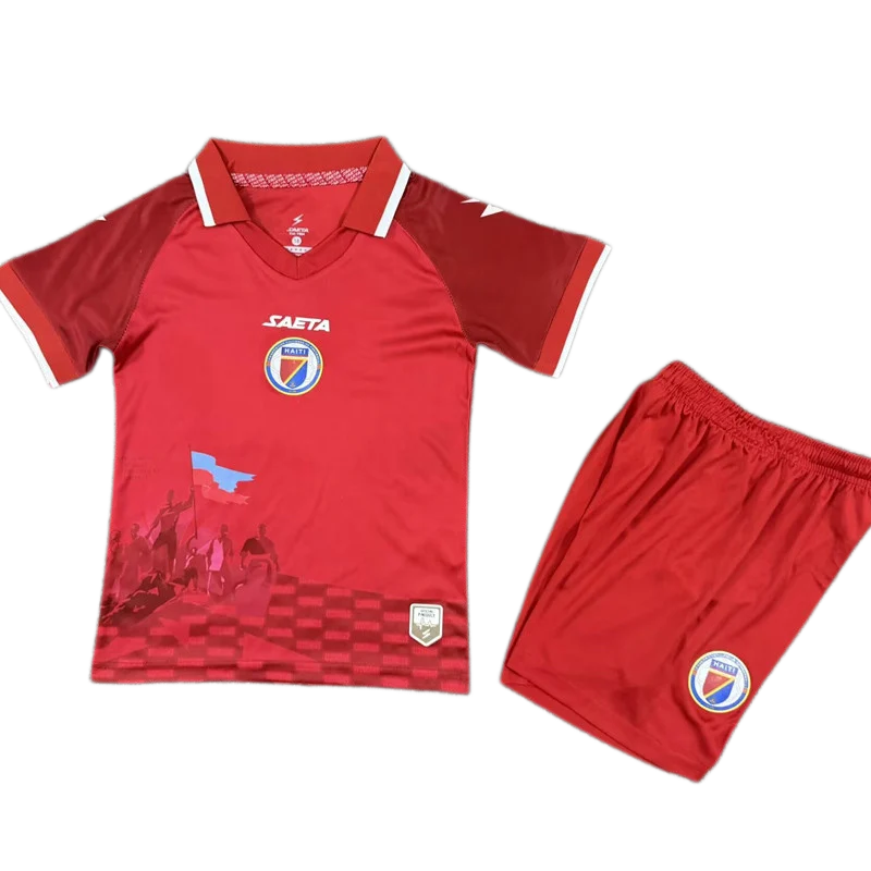 2026-27 Kids Haiti Third Away Red Soccer Jersey