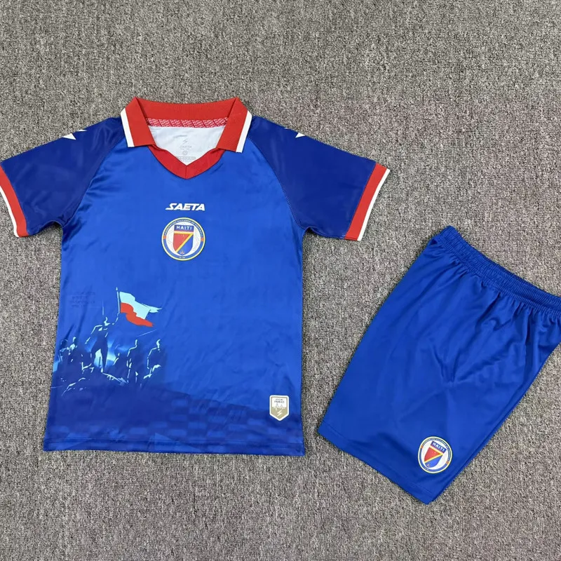 2026-27 Kids Haiti Home Blue Soccer Jersey