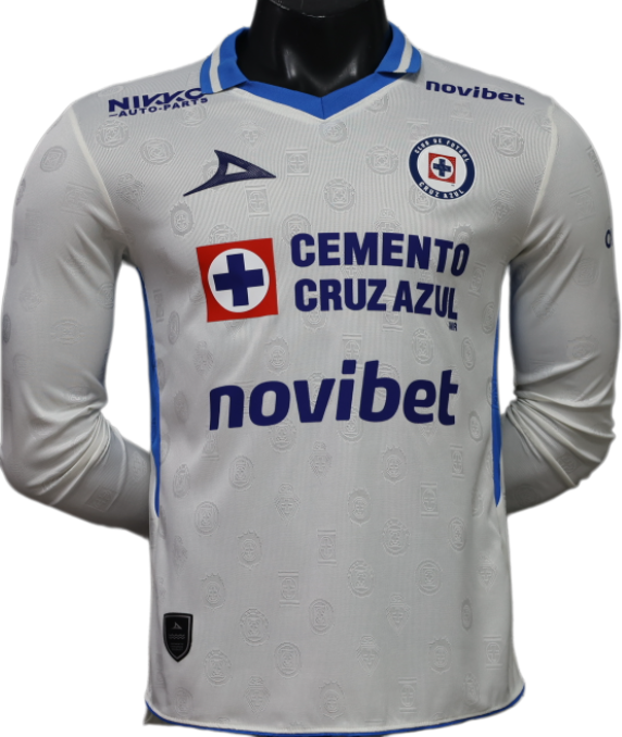 2026-27 Mens Cruz Azul  Away Player Long Sleeve soccer Jersey