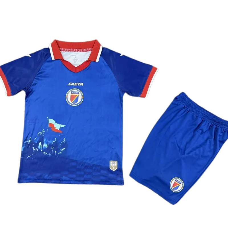 2026-27 Kids Haiti Home Blue Soccer Jersey