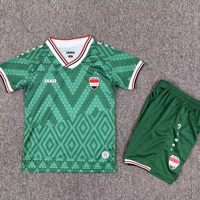 2026-27 Kids IRAQ Away Green Soccer Jersey