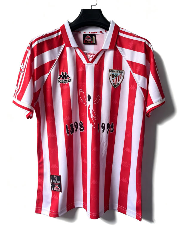 1997-98 Mens  Athletic Bilbao Home Retro Soccer Jersey
