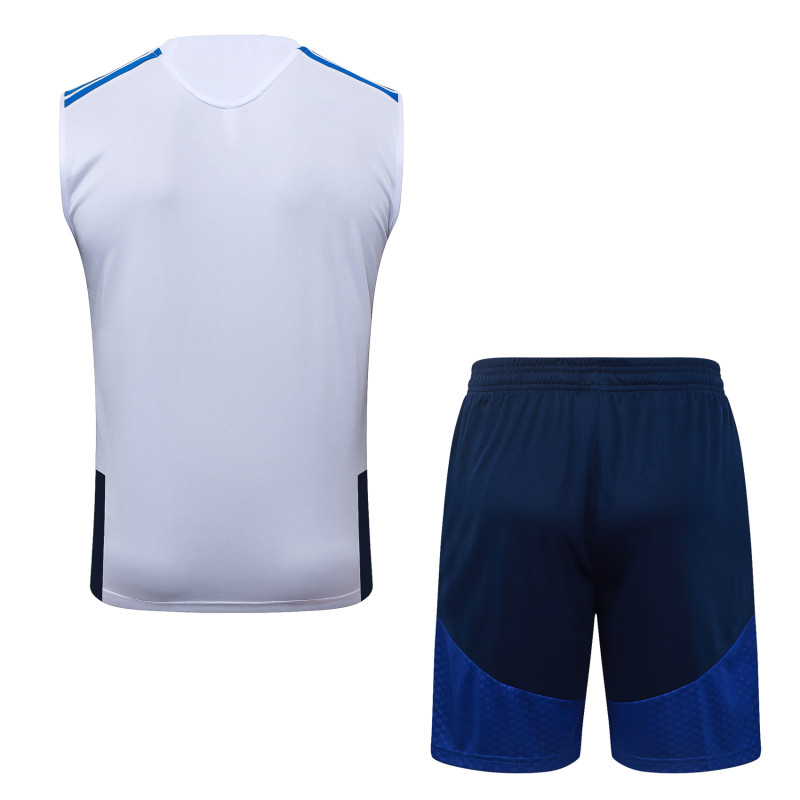 2026-27 Mens Boca Juniors White Vest Training Short Suit D26088#