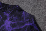 2026-27 Mens Barcelona Black Purple Half Pull Training Suit B26099#(半拉链)
