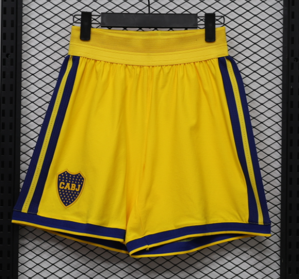 2026-27 Mens Boca Juniors Away Yellow Player Version Shorts Pants