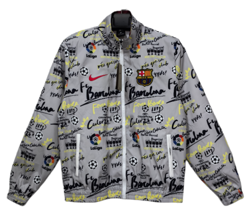 2023-24 Barcelona Grey Windbreaker