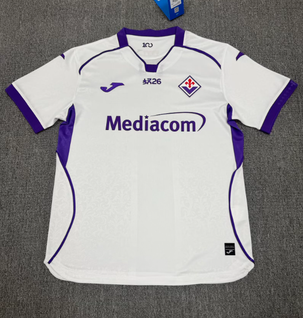 2026-27 Mens Fiorentina Away White Soccer Jersey