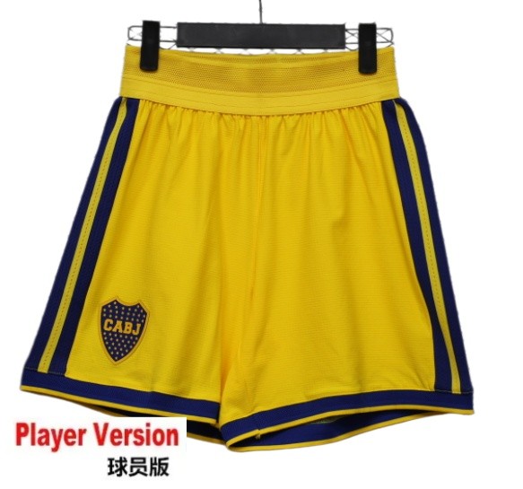 2026-27 Mens Boca Juniors Away Yellow Player Version Shorts Pants