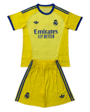 2026-27 Kids Real Madrid Goalkeeper Yellow Soccer Jersey