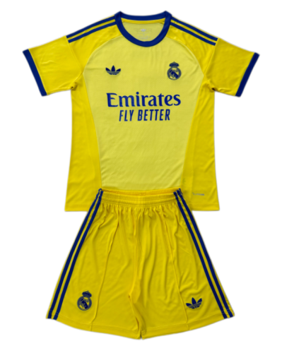 2026-27 Kids Real Madrid Goalkeeper Yellow Soccer Jersey