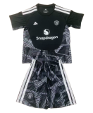 2026-27 Kids Manchester United Goalkeeper Black Soccer Jersey