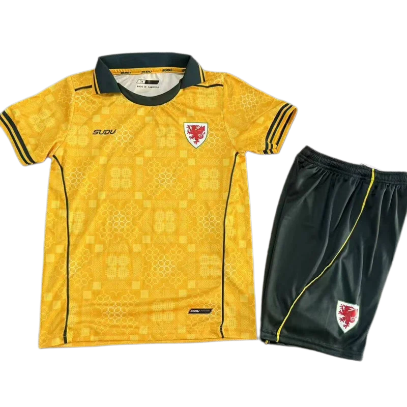 2026-27 Kids Wales Away Yellow Soccer Jersey