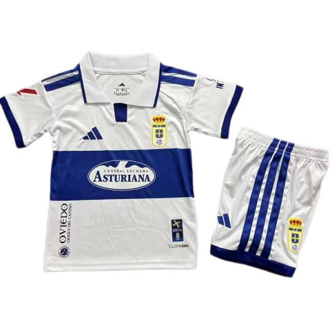 2026-27 Kids Real Oviedo Away White Soccer Jersey
