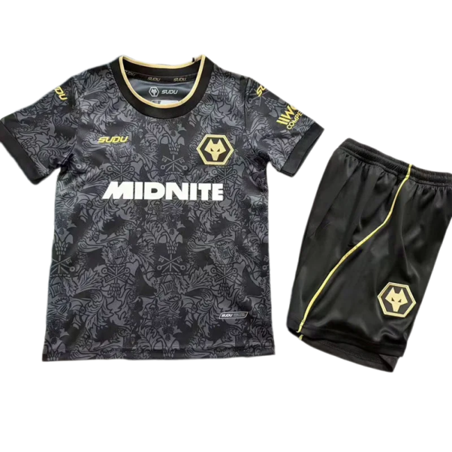 2026-27 Kids Wolves Third  Away Black Soccer Jersey