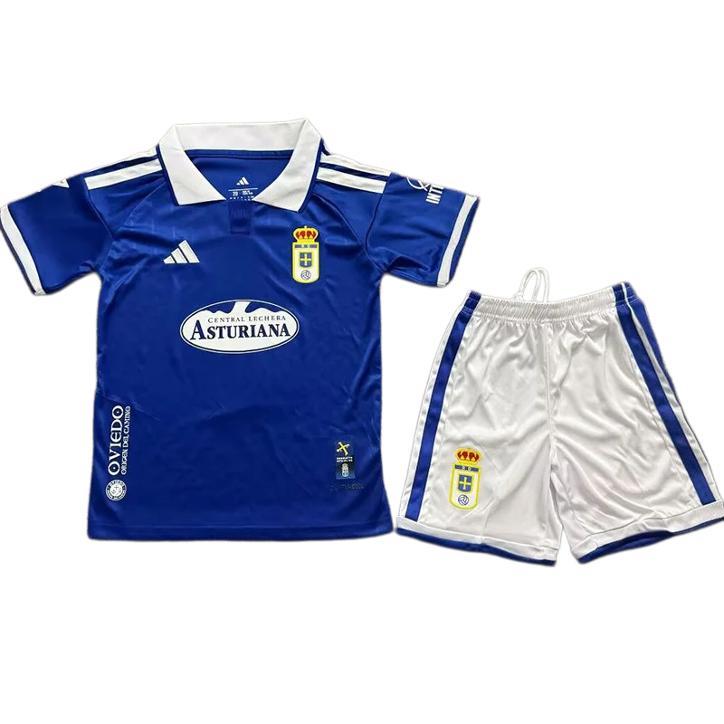2026-27 Kids Real Oviedo Home Blue Soccer Jersey