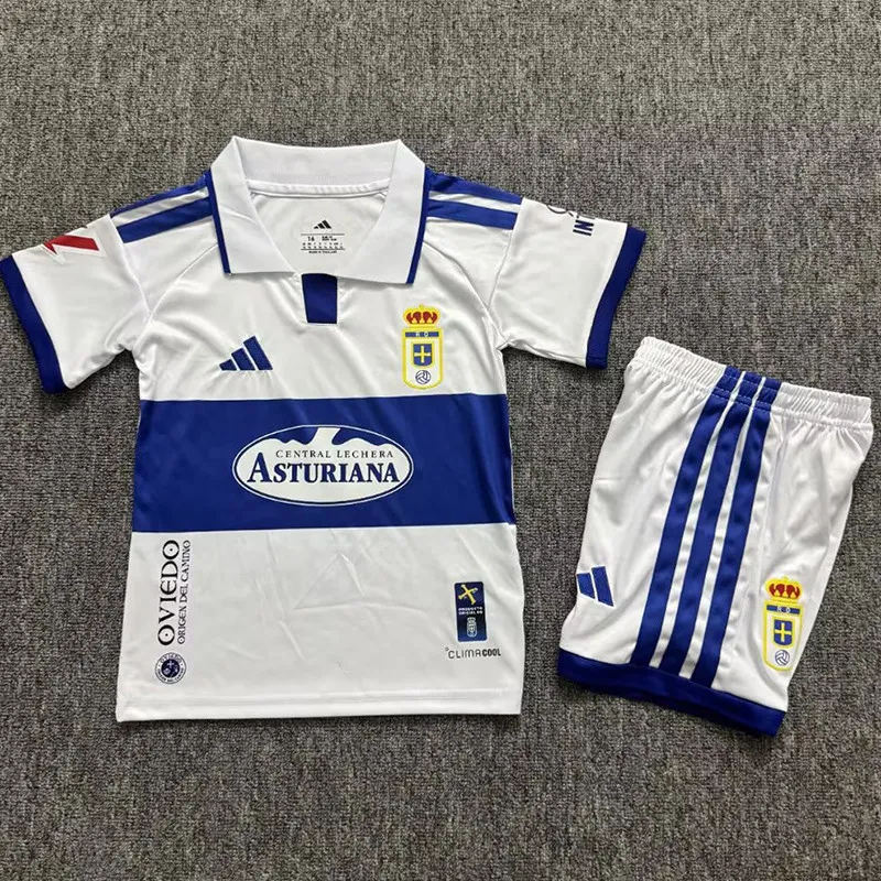 2026-27 Kids Real Oviedo Away White Soccer Jersey