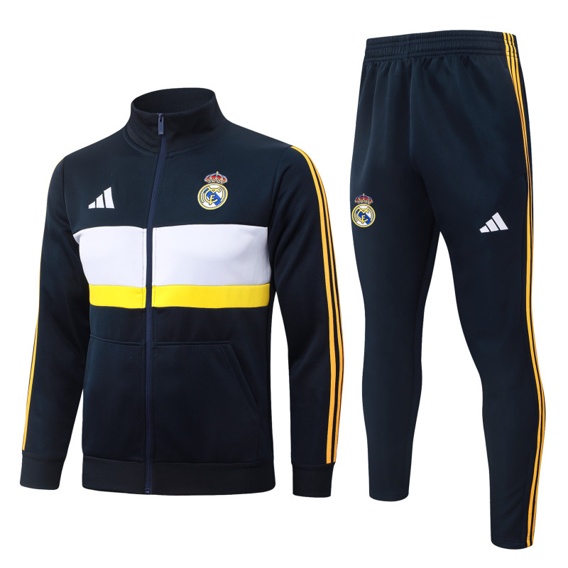 2026-27 Mens Real Madrid Cyan Long Pull Training Suit  A26082#