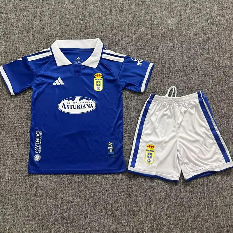 2026-27 Kids Real Oviedo Home Blue Soccer Jersey