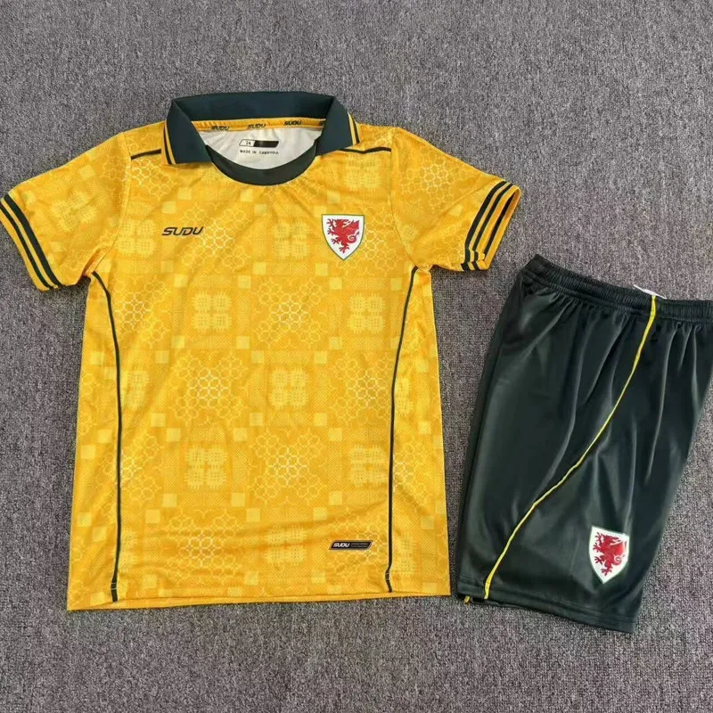 2026-27 Kids Wales Away Yellow Soccer Jersey