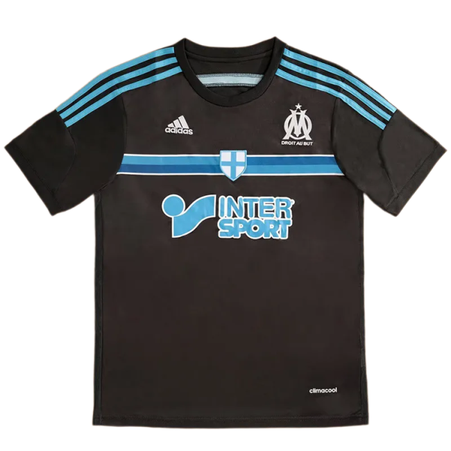 2014-2015 Marseille Third Away Black Retro Soccer Jersey