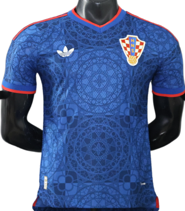 2026-27 Mens Croatia Away Deep Blue Player Version Soccer Jersey