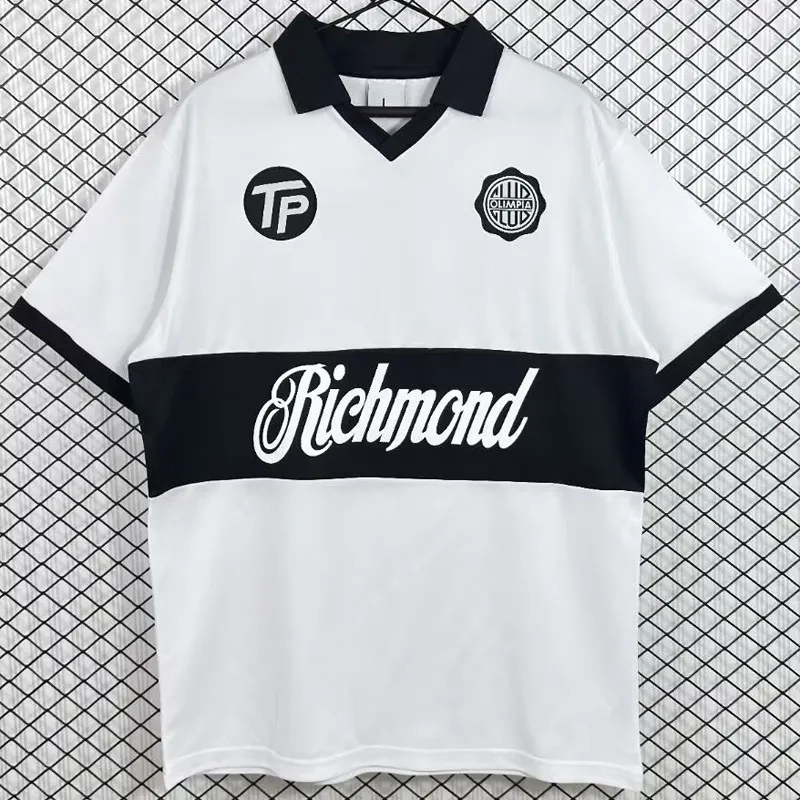1990 Club Olimpia Home White Retro Soccer Jersey