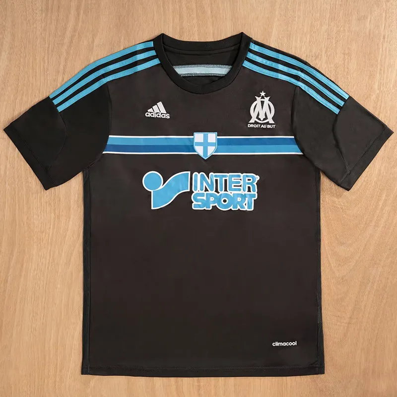 2014-2015 Marseille Third Away Black Retro Soccer Jersey