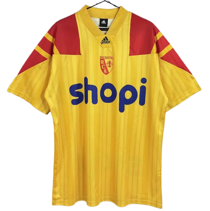 1993-1994 RC Lens Home Yellow Retro Soccer Jersey