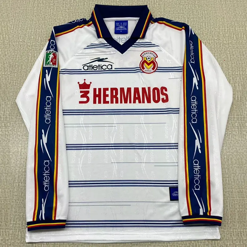 1999-00 Monarcas Morelia Away Long Sleeve Retro Soccer Jersey