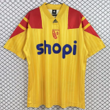 1993-1994 RC Lens Home Yellow Retro Soccer Jersey