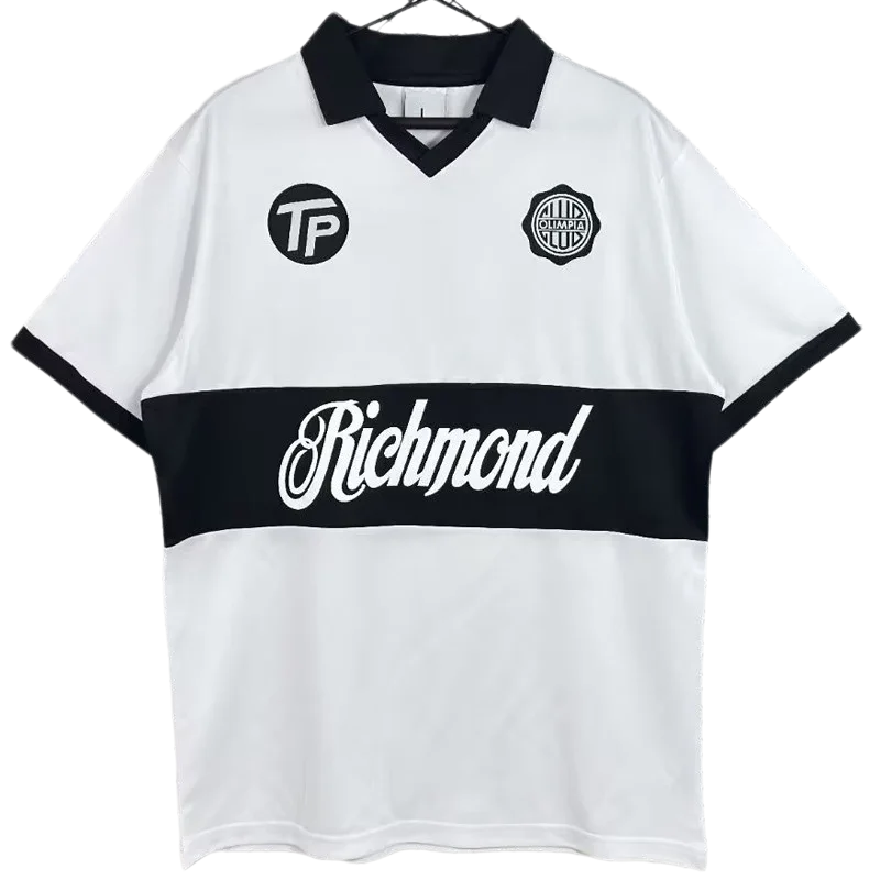 1990 Club Olimpia Home White Retro Soccer Jersey