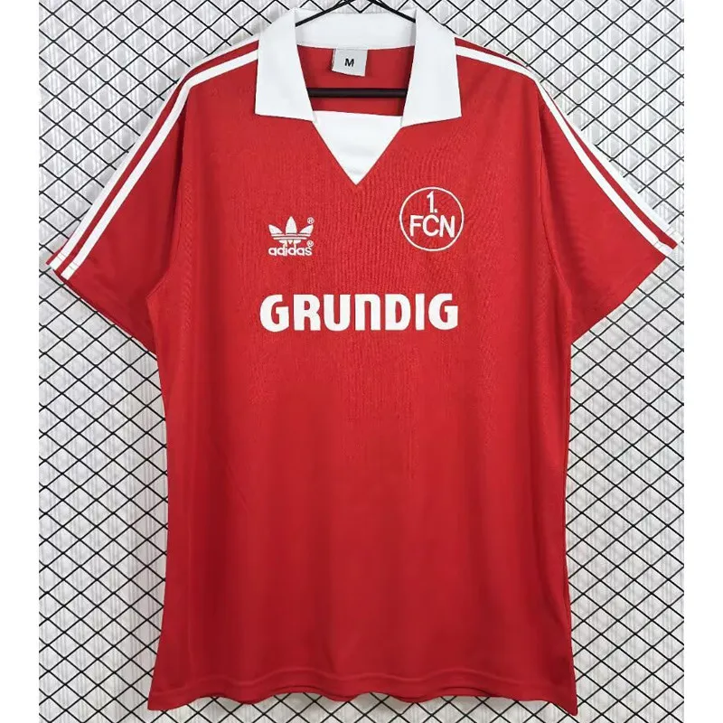 1977-1979 Mens Nurnberg FC Home Red Retro Soccer Jersey