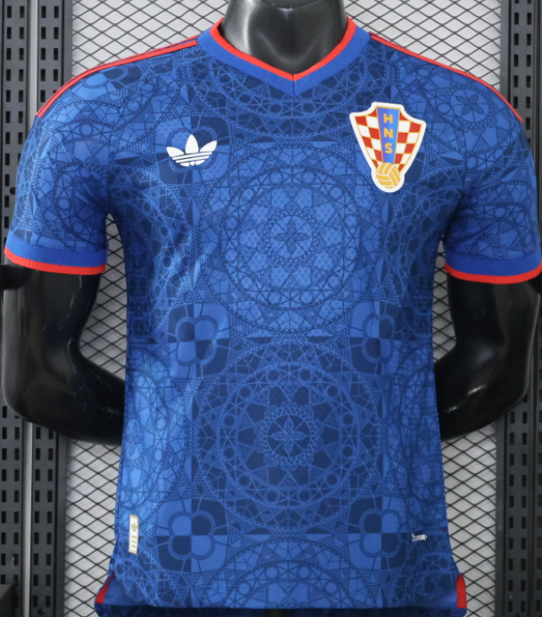 2026-27 Mens Croatia Away Deep Blue Player Version Soccer Jersey
