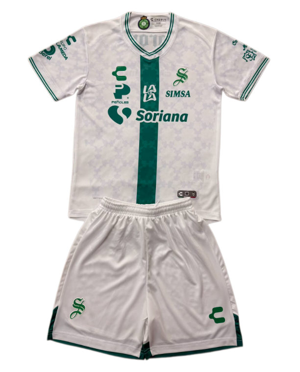 2026-27 Kids Santos Laguna Away White Soccer Jersey