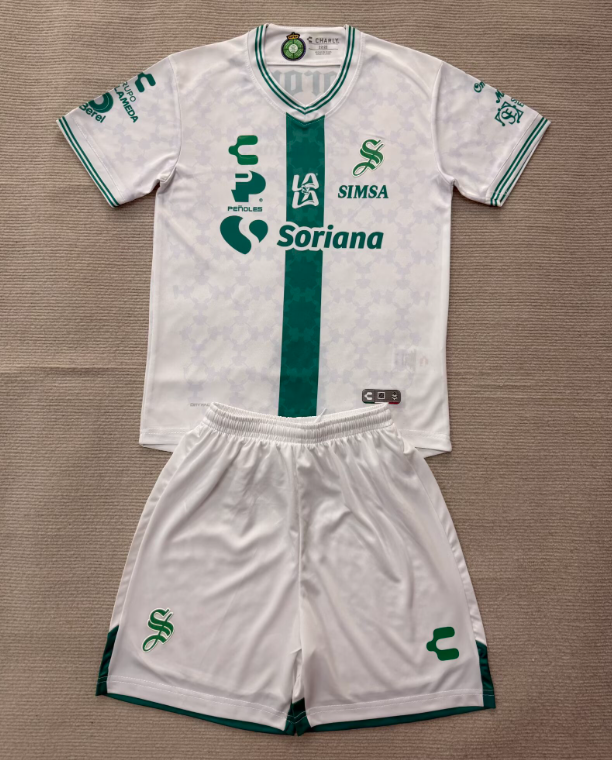 2026-27 Kids Santos Laguna Away White Soccer Jersey