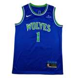 2027 TIMBERWOLVES BALL #1 Blue Top Quality Hot Pressing NBA Jersey