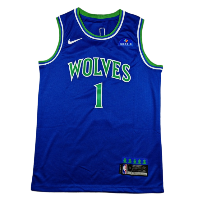 2027 TIMBERWOLVES BALL #1 Blue Top Quality Hot Pressing NBA Jersey
