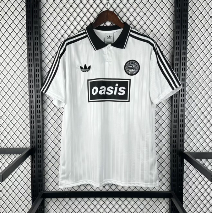 2025-26 Ad Oasis Joint Edition #25 White Black Polo Short Sleeve