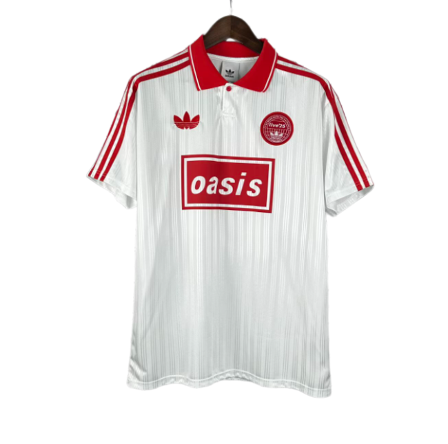 2025-26 Ad Oasis Joint Edition #25 White Red Polo Short Sleeve